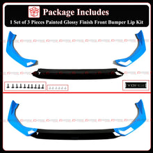 For 2025 Up Honda Civic Yofer Boost Blue Black 2 Tone Front Bumper Lip Splitter
