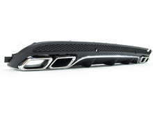 Rear Diffuser w/ Silver Exhaust Tips For Mercedes W205 Sedan C300 C43 AMG di1