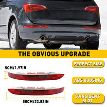 Pair Rear Bumper Tail Light Reflector Brake Stop Lamp Red For Audi Q5 2009-2017