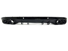 C43 Style Gloss Black Rear Diffuser + Exhaust Tips For Mercedes W205 C200 C300 C350 Non-AMG Sedan 2015-2021
