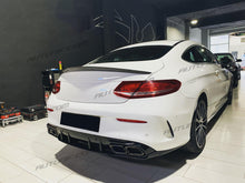 Rear Diffuser + Black Exhaust Tips for Mercedes W205 Coupe Convertible C300 C43 AMG 2015-2021 di74
