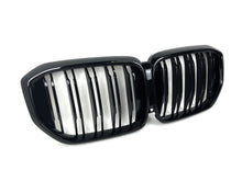 For 2024-25 BMW X5 G05 LCI Gloss Black M-Style Double Slats Front Kidney Grille