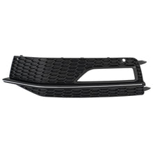 Fog Light Lamp Cover Grille Grill For Audi A4 S-line S4 2013-2015 2016 - Black with Chrome Trim