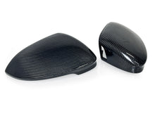 Carbon Fiber Mirror Cover Caps for VW Golf MK8 2022-2025 GTE GTI GTD Golf R w/ Assist Light