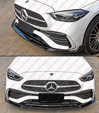 For 2022-2025 Mercedes Benz W206 C300 C43 AMG V2 B Style Gloss Black Front Bumper Lip Splitter