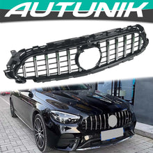 Chrome GT Front Bumper Grille for 2021–2023 Mercedes E-Class W213 E350 E450 With Camera Hole