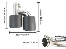 Dual Matte Carbon Exhaust Pipe Tips for Audi A4 A5 A6 A7 Modifications