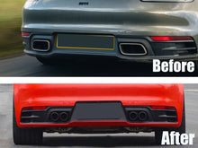 Gloss Black Dual Exhaust Tips For Porsche 911 992 Carrera S 4S 2020-2025