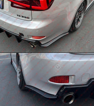 Gloss Black LED Rear Bumper Diffuser with V2 Corner Spat for 2006–2013 Lexus IS250 IS350