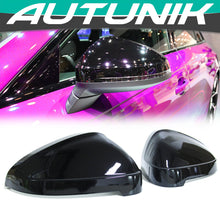 Gloss Black Side Mirror Cover Caps Replacement Fit Audi A4 A5 S4 S5 RS5 2017-2025