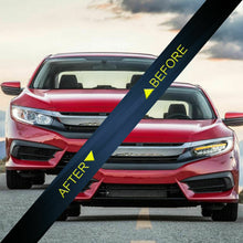 Pair LED Projector Headlights w/ Sequential Indicator For 2016-2021 Honda Civic Sedan Coupe Hatchback