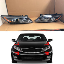 Halogen Headlight Projector w/Bulbs For Kia Optima TF 2014-2015