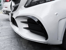 Gloss Black Front Fog Light Cover Trims For Mercedes W205 C205 AMG 2019-2021