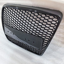 Front Bumper Center Grille Honeycomb Grill Gloss Black For Audi A6 C6 2004-2008