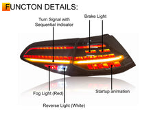 Sequential LED Tail Lights For VW Volkswagen Golf 7 MK7 GTI TSI TDI 2014-2017