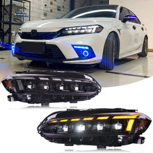 LED Sequential Headlight for Honda Civic 11th Gen 2022-2024 Animation Front Lamp