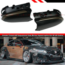 For 2018-2026 Toyota Camry Side Mirror Smoke LED Sequential Turn Signal Light Lamp