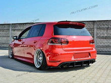 Rear Diffuser Bumper Lip Splitter 3 Fin Valance For 2010-2013 VW Golf 6 MK6 GTI