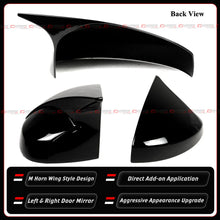 For 2022-2026 Honda Civic M Wing Style Gloss Black Side Mirror Cover Caps W/O Light