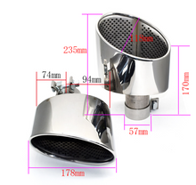 60mm Inlet Chrome Exhaust Tips For AUDI A4 A5 A6 A7 Refit To RS4 RS5 RS6 RS7
