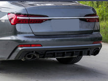 RS6 Style Gloss Black Rear Diffuser + Exhaust Tips For Audi A6 C8 Avant S-Line 2019-2024