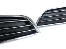Chrome/Black Fog Light Cover Grille Trim w/ ACC Dummy Cap for 2011-2014 Audi A8 D4