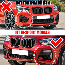 Gloss Black Front Bumper Spoiler Lip Kit For BMW X3 G01 X4 G02 M Sport 2018-2021