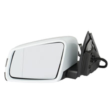 White Left Driver Side Heated Mirror for Mercedes W204 C250 C300 2011-2014 W/O Blind Spot
