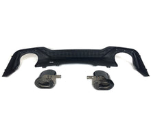 RS5 Style Gloss Black Rear Diffuser + Oval Exhaust Tips For Audi A5 S-line S5 B9.5 2020-2024