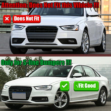 Fog Light Lamp Cover Grille Grill For Audi A4 S-line S4 2013-2015 2016 - Black with Chrome Trim