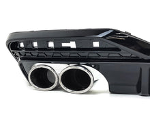 Gloss Black Rear Bumper Diffuser + Exhaust Tips for Audi S5 A5 B9.5 S-line 2020-2024