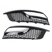 Front Bumper Fog Light Grille Black Cover Pair For AUDI A3 8V SEDAN non-S-Line 2013-2016