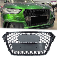 RS4 Style Gloss Black Honeycomb Front Grille Grill for AUDI A4 S4 B8.5 2013-2016