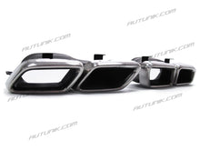 Rear Diffuser & Silver Exhaust Tips For Mercedes W205 Sedan C300 C450 C43 AMG 2015-2021 di4