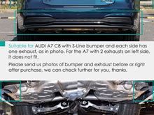 Gloss Black Rear Diffuser & Exhaust Tips for Audi A7 C8 S-line 2019-2024 di85