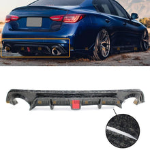Forged Carbon Fiber Rear Diffuser w/ LED Light for Infiniti Q50 2018 2019 2020 2021 2022 2023 2024