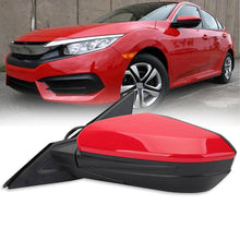 3Pin Red Left Side Mirror For Honda Civic Sedan 2016-2021 LX DX Driver 3Pin Manual Folding