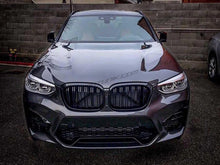 Gloss Black Front Kidney Grille Dual Slats for BMW X3 G01 X4 G02 2018-2021