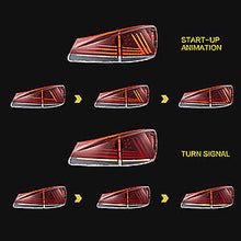 Full LED Red Lens Tail Lights with Animation for Lexus IS250 IS350 IS F 2006–2013