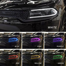 RGB LED Headlights DRL For Dodge Charger 2015-2023 Dual Beam Front Lamps