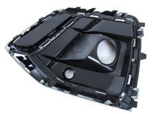 Front Fog Light Cover Grille Grill W/ ACC Hole For Audi Q5 2021-2024 Gloss Black
