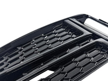 Black Front Fog Light Cover Fit For AUDI A4 B9 S-LINE 2016-2018 Bumper Grille US