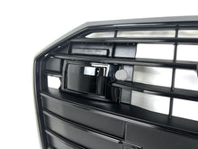 Front Bumper Upper Grille Gloss Black For Audi A6 S6 C8 2019-2023 2024