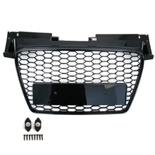 Front Bumper Radiator Grille Hex Grill Gloss Black For Audi TT TTS MK2 2007-2014