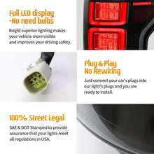 Pair SMOKED LED Tail Lights For Ford F150 F-150 2015-2020 Rear Turn Signal