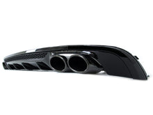 Gloss Black Rear Diffuser + Exhaust Tips for Audi A4 S-line Sport Bumper 2017 2018 2019