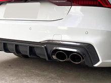 Carbon Look Difffuser + Black Exhaust Tips For AUDI A7 C8 S-line 2019-2024 di154