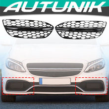 Front Fog Light Cover Grill For Mercedes W205 Sedam C200 C250 C300 Non-AMG 2015-2018