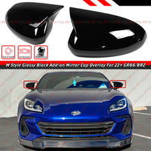 Add-On For 2022–2025 Subaru BRZ Toyota GR86 M Style Gloss Black Mirror Cover Cap Overlay