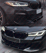 For 2021-2023 BMW G30 530i 540i M550i M Sport LCI FD Style Glossy Black Front Bumper Lip Splitter